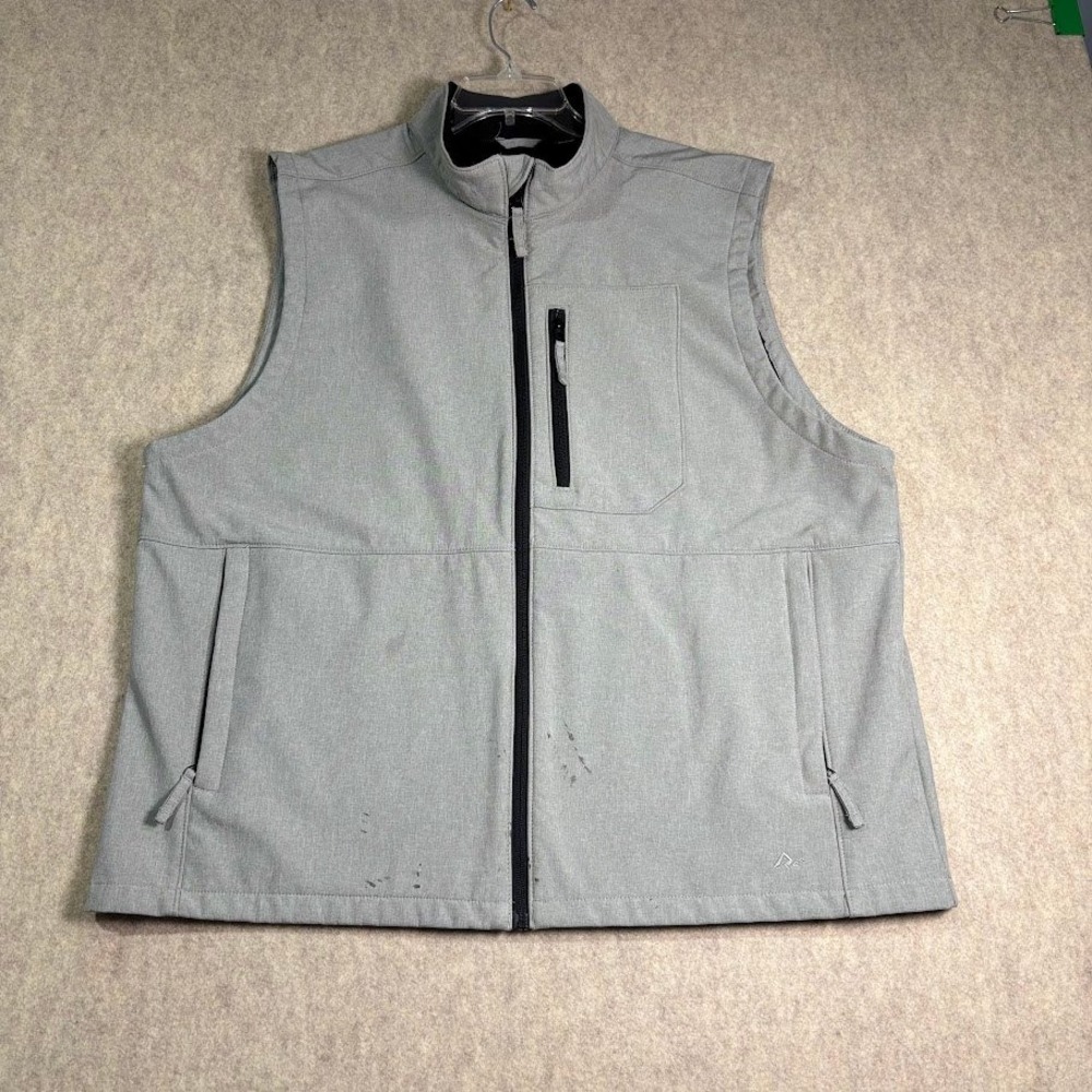 Ridgecut Softshell Vest Mens XL Gray Polyester Full Zip Workwear Outdoor